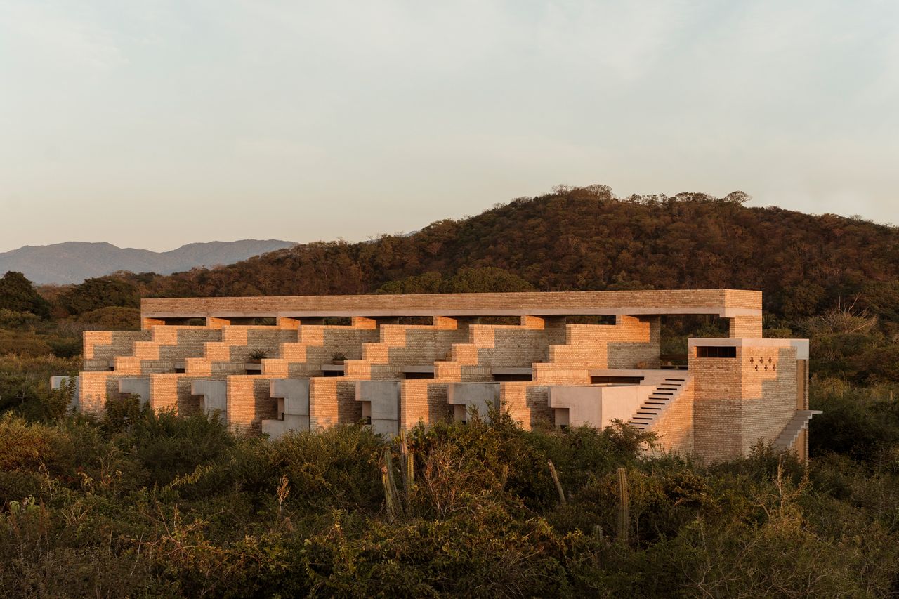 Concrete and brick building 