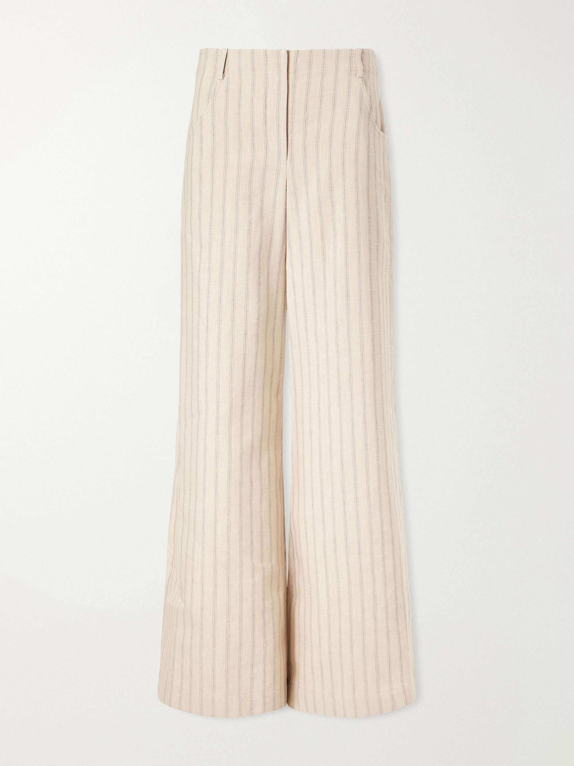 Demie Striped Linen and Cotton-Blend Wide-Leg Pants