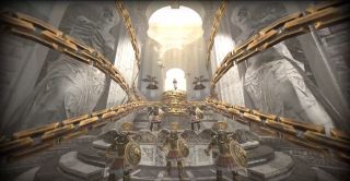Prodeus expansion screenshot celestial hall with armed angels