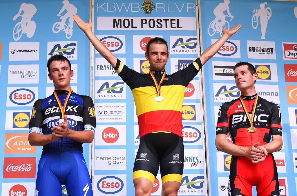 Victor Campenaerts (LottoNl-Jumbo) enjoying his Belgian TT win