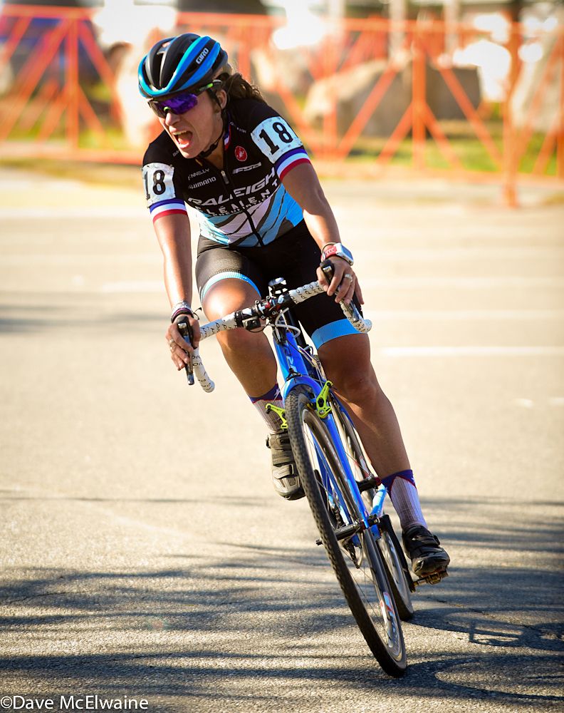 Caroline Mani (Raleigh Clement) was having another good ride after winning on Saturday