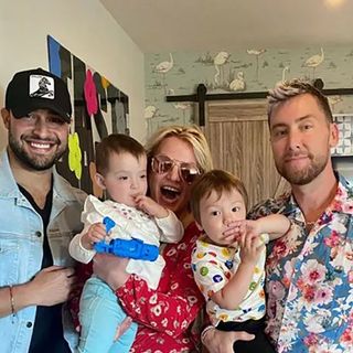 Britney Spears meets Lance Bass' twins with husband Sam Asghari