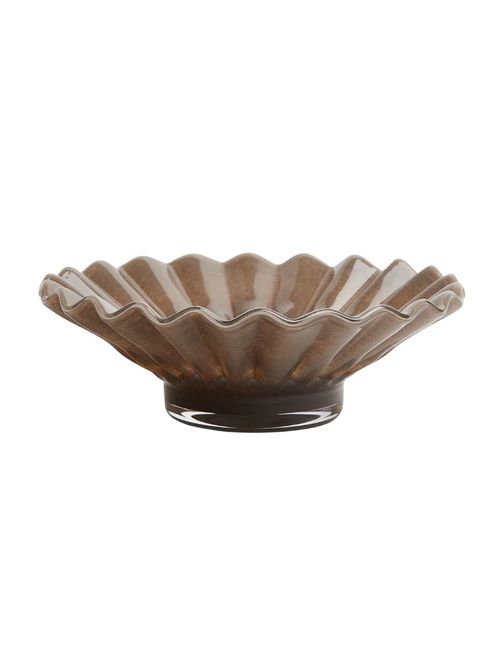 Large Glass Bowl - Brown