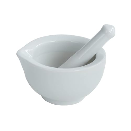 Porcelain Mortar and Pestle, Spice Garlic Herb Grinder,mixing Grinding Bowl, Crusher Set,kitchen Tools- 3.2inch