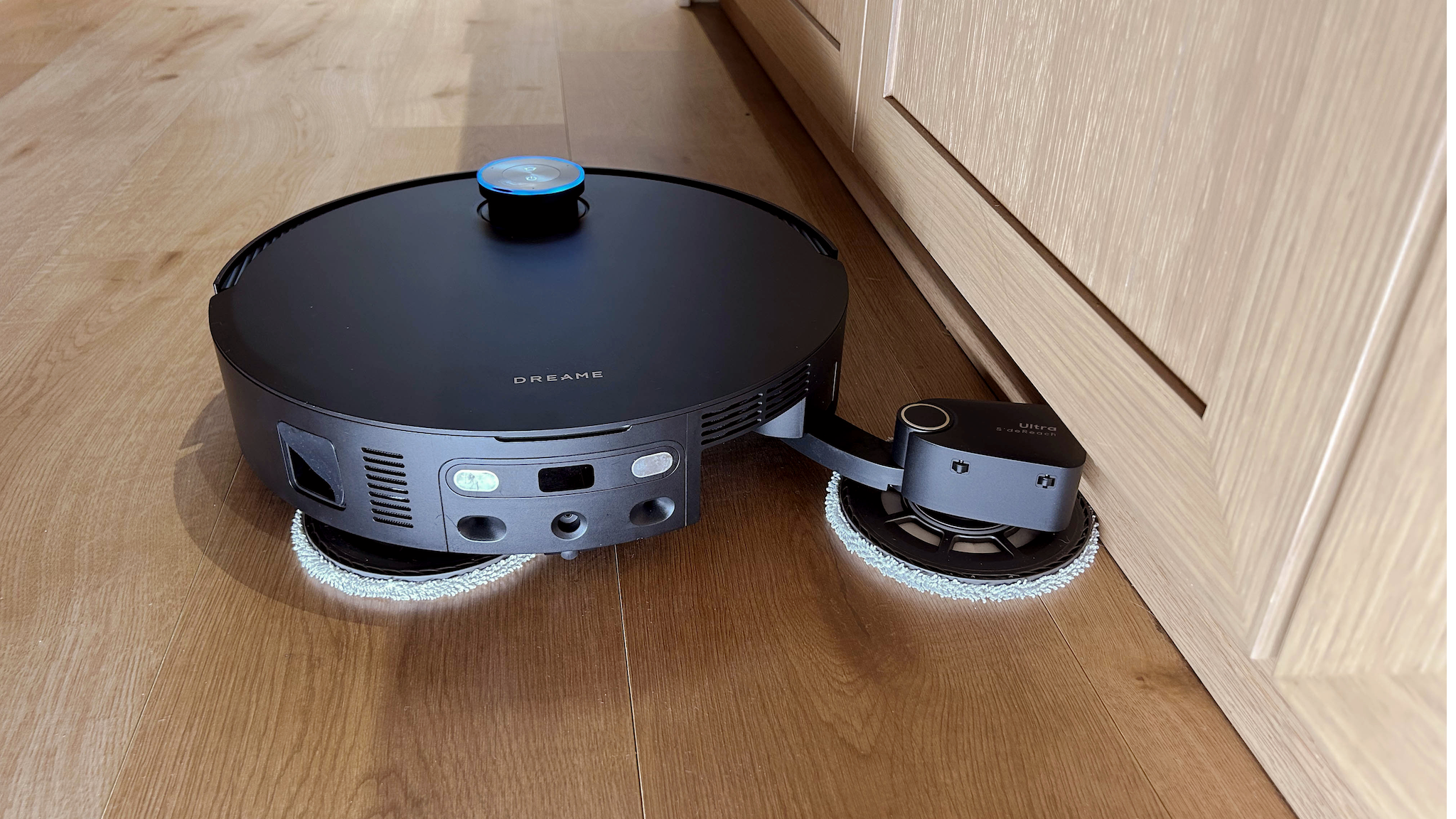 Promotional image showing the Dreame X60 Pro Ultra Complete in action