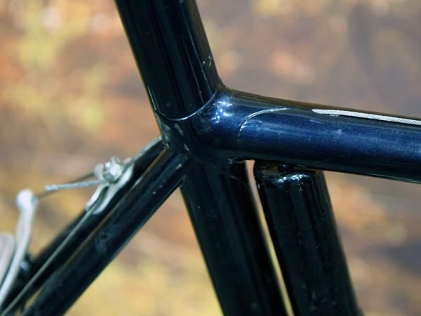 Beautiful brazing work on this old Tom Ritchey frame.