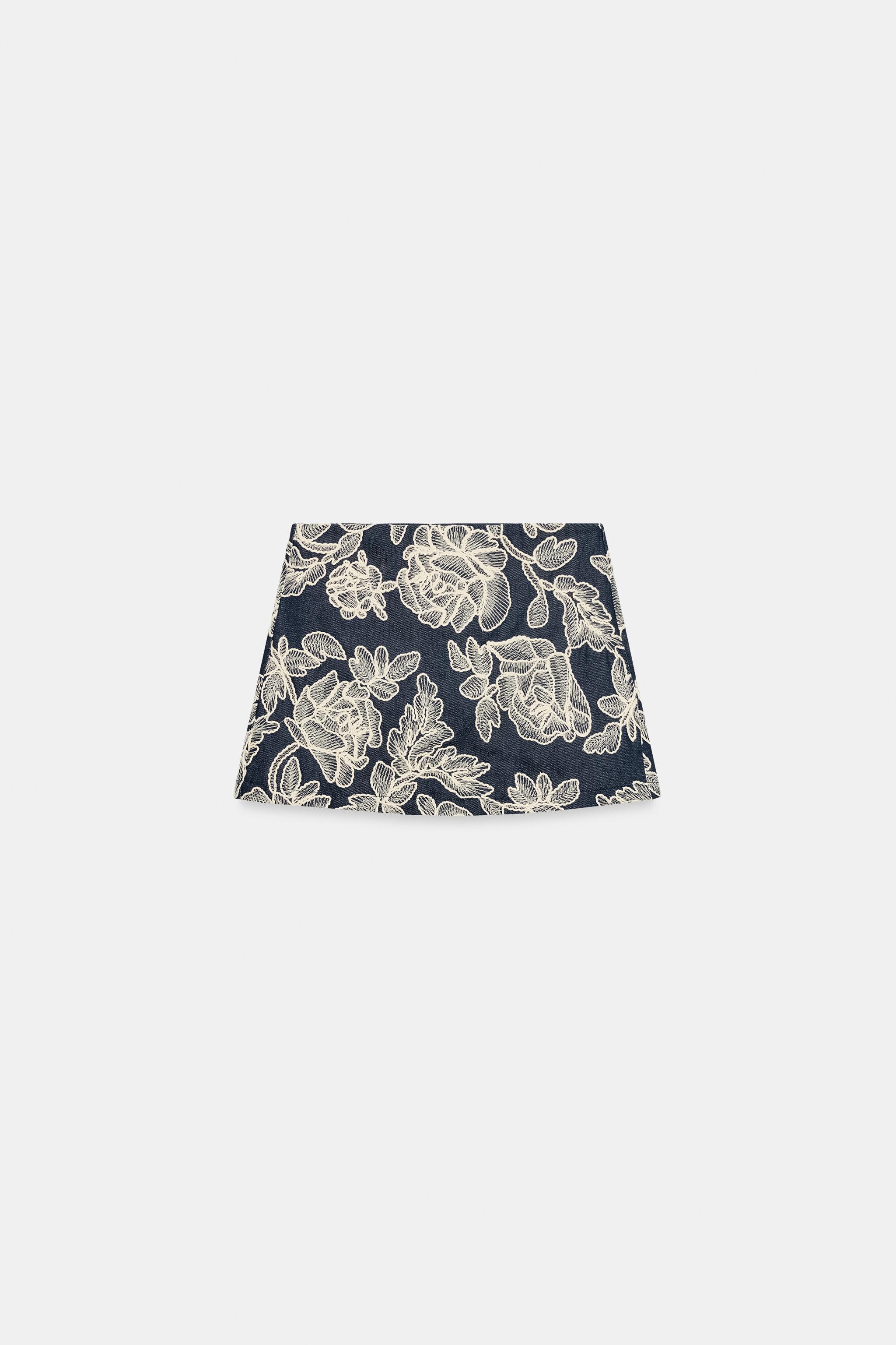 Embroidered Skort
