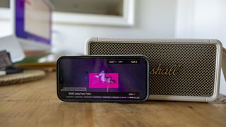 The FiiT app being used with a portable speaker