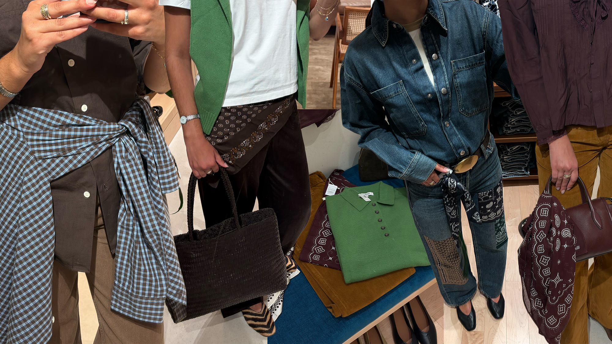 WWW assistant shopping editor trying on Madewell sale outfits 