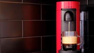 Nespresso Vertuo coffee maker on dark background