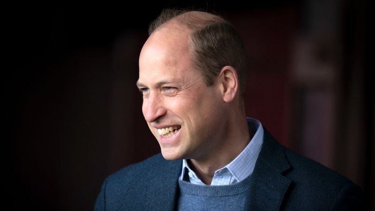 Prince William, The Duke of Cambridge during a visit to Heart of Midlothian Football Club to see a programme called 'The Changing Room' launched by SAMH (Scottish Association for Mental Health) in 2018 and is now delivered in football clubs across Scotland during day 2 of the Duke And Duchess Of Cambridge visit to Scotland on May 12, 2022 in Edinburgh, Scotland.