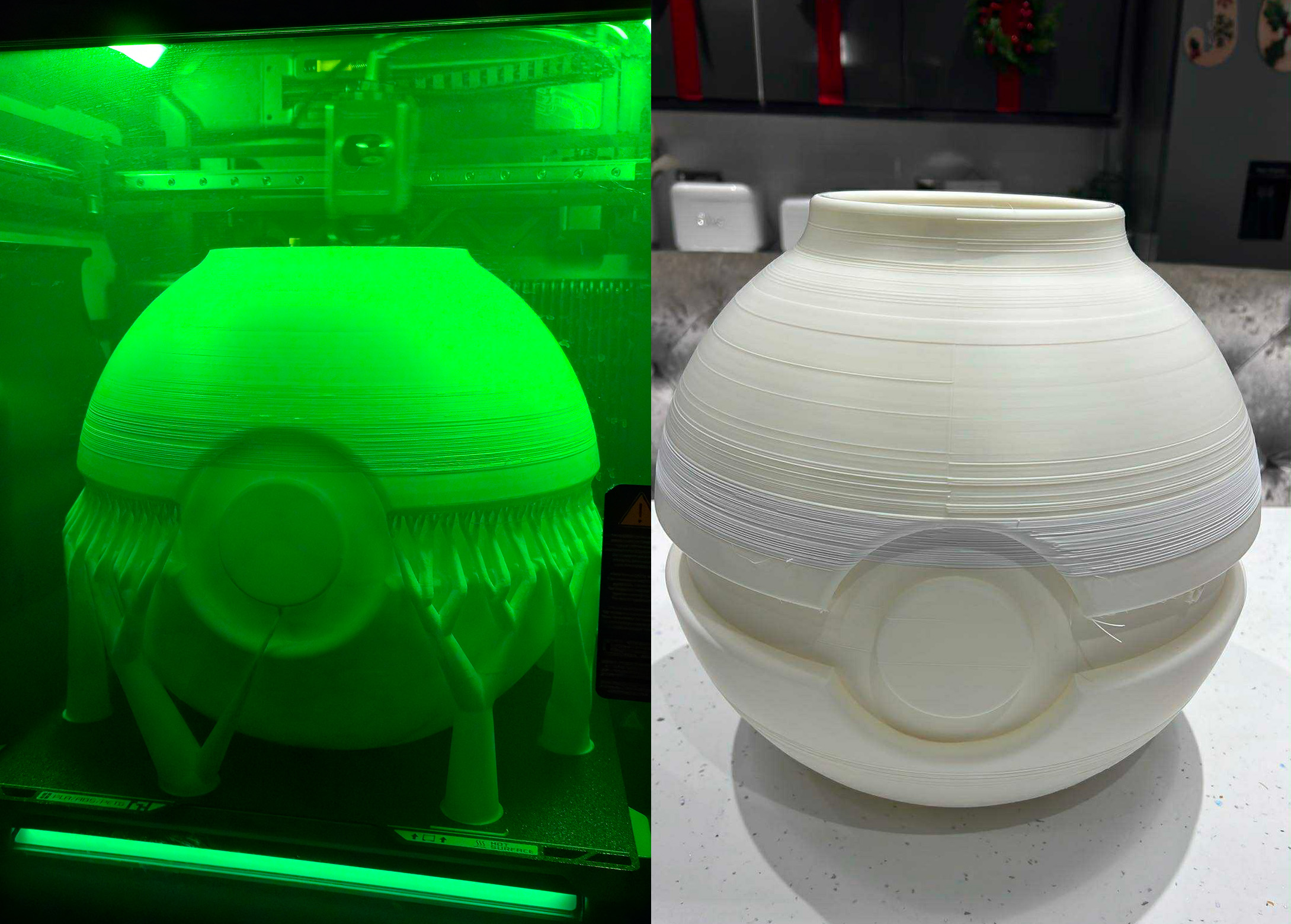 Pokeball vase printed on H2S