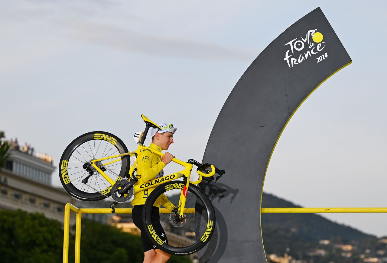 Tadej Pogačar after stage 21 of the 2024 Tour de France