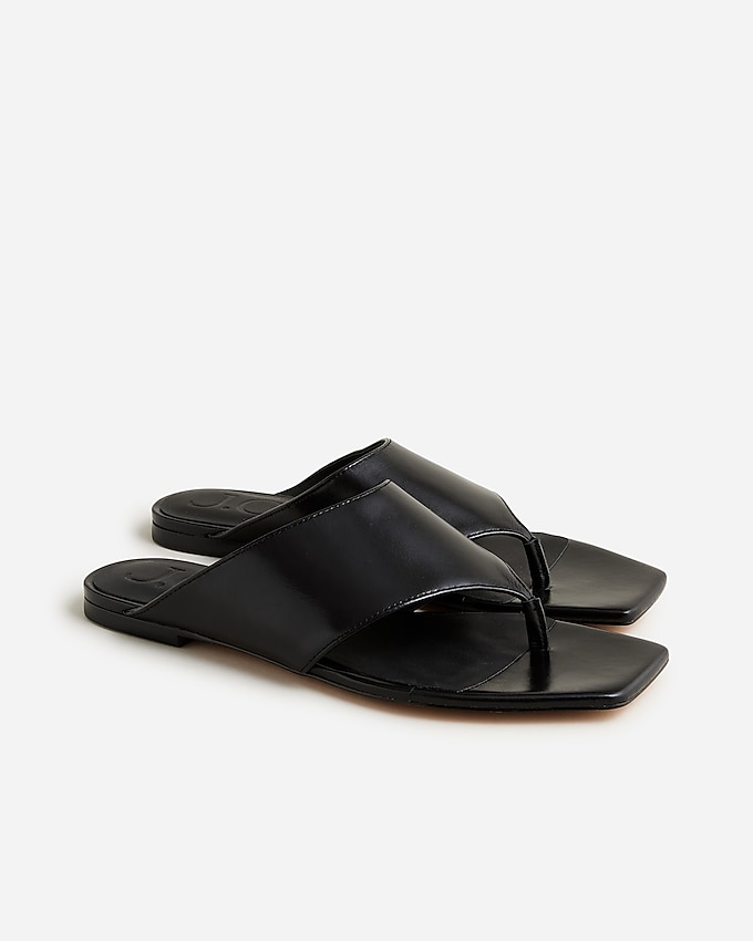New Capri Wide Thong Sandals in Leather
