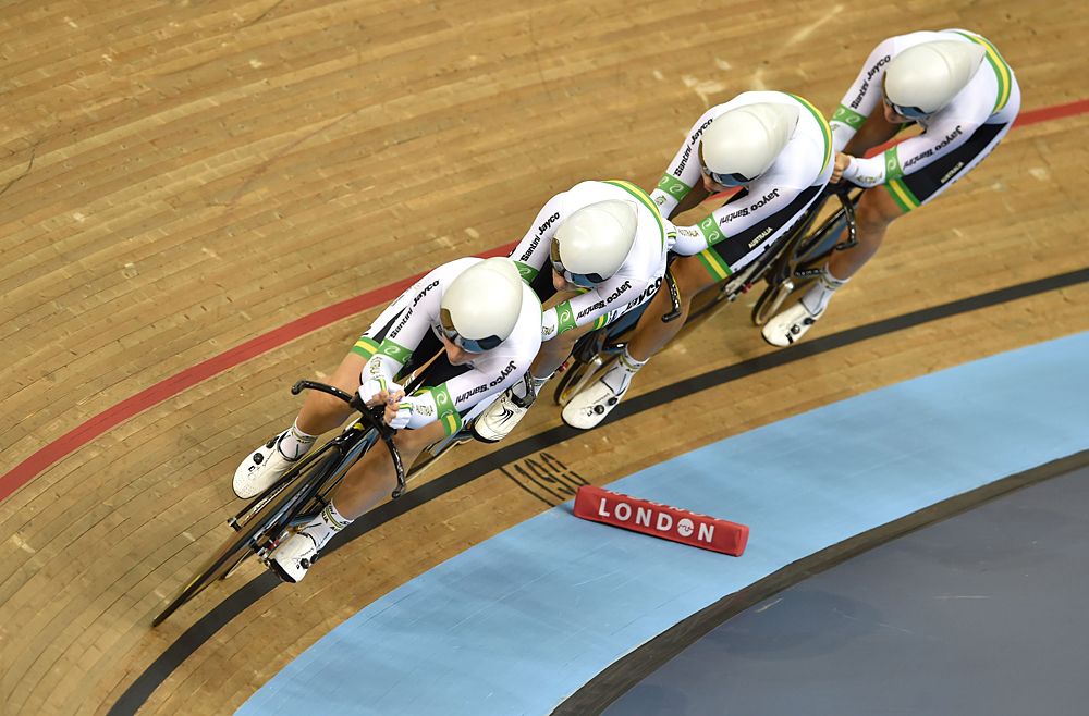 Australia rides to fourth in the team pursuit qualifying