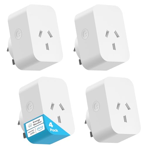 Meross Mini Smart Plug With Energy Monitor, 10a Wifi Outlet Socket Support Voice & App Remote Control, Timer, Offline Control, Compatible With Alexa, Google Home, Smartthings, 4 Pack
