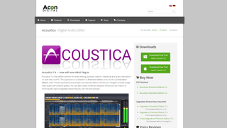 Acon Digital Acoustica website screenshot