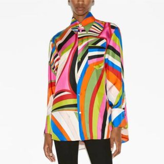 Pucci abstract print silk shirt