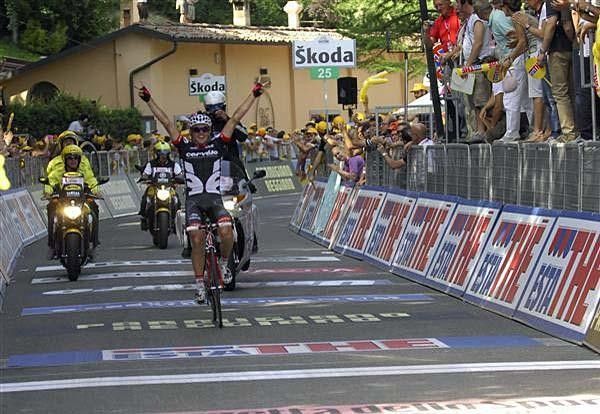 Simon Gerrans (Cervelo Test Team) celebrates