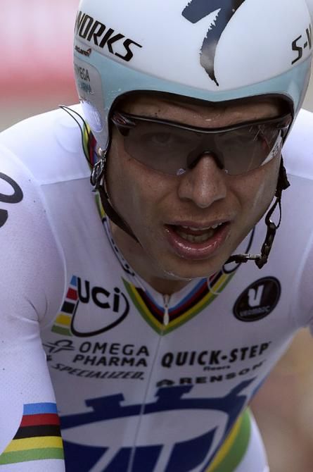 Tony Martin (Omega Pharma-QuickStep) wins the stage 20 individual time trial at the Tour de France