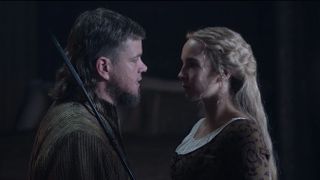 Matt Damon and Jodie Comer in 'The Last Duel'.