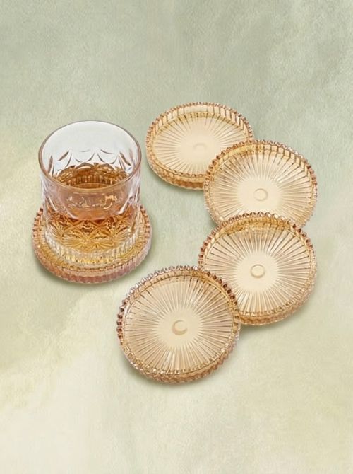 Modern Clear Coasters,&nbsp; Set of 5