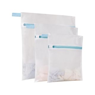 Polecasa fine laundry mesh bags set of 3 with blue zip