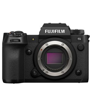 Fujifilm X-H2S camera on a white background