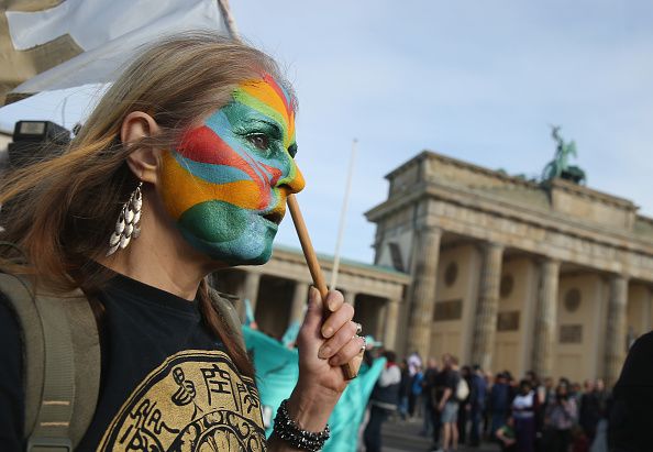 A German demonstrator.