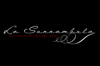 Free script fonts: sample of La Sonnambula