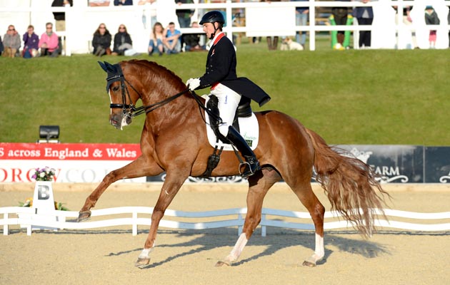 Michael EILBERG riding WOODLANDER FAROUCHE; winner of Dressage Competition at Bolesworth CSI **** International, at Bolesworth Castle, Tattenhall, near Chester on the 18th June 2015