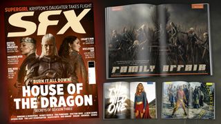 The cover and some of the contents of SFX issue 406.