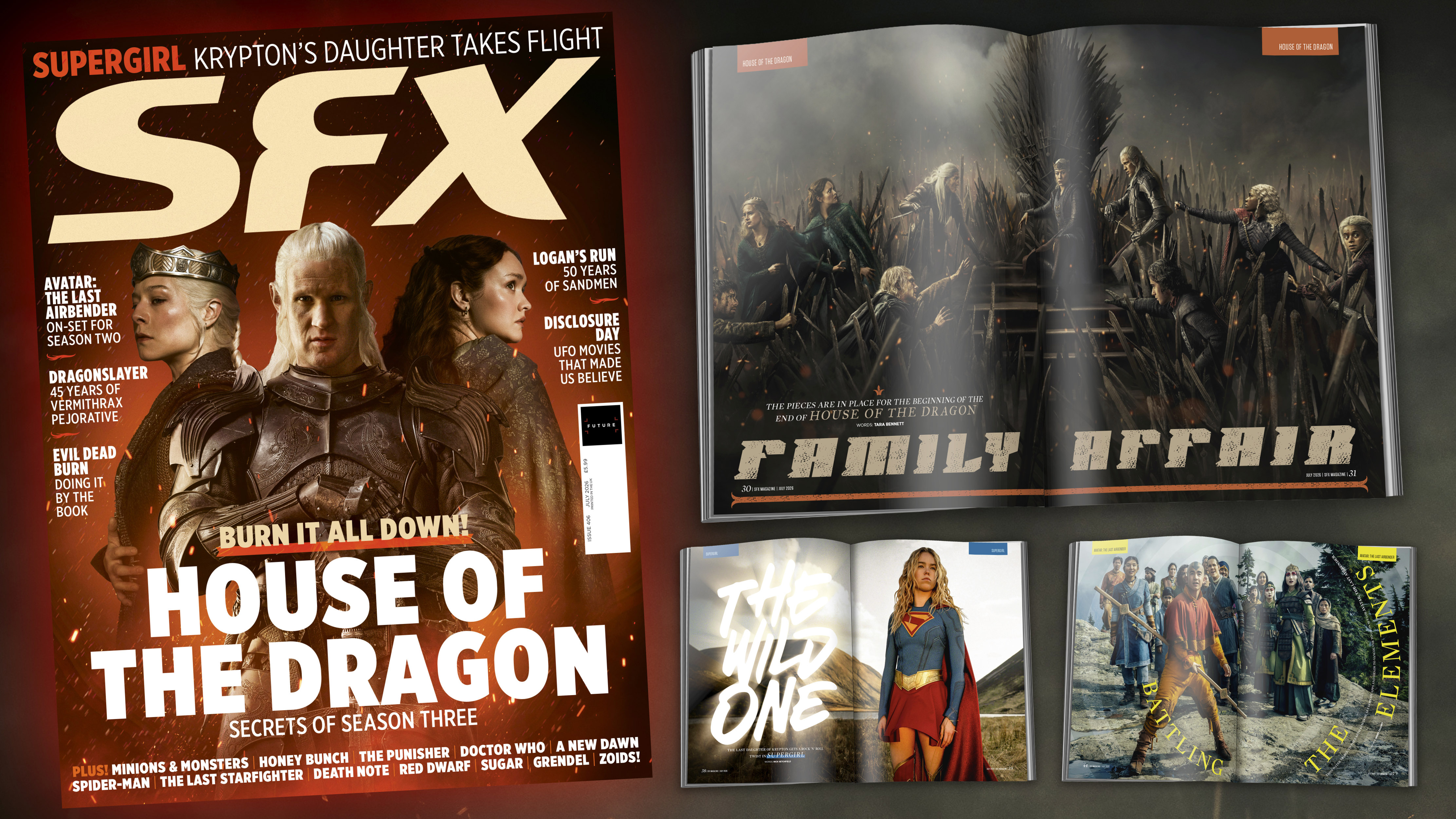 The cover and some of the contents of SFX issue 406.