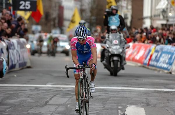 Simon Spilak (Lampre - Farnese Vini) arrives in Oudenaarde in 14th place.
