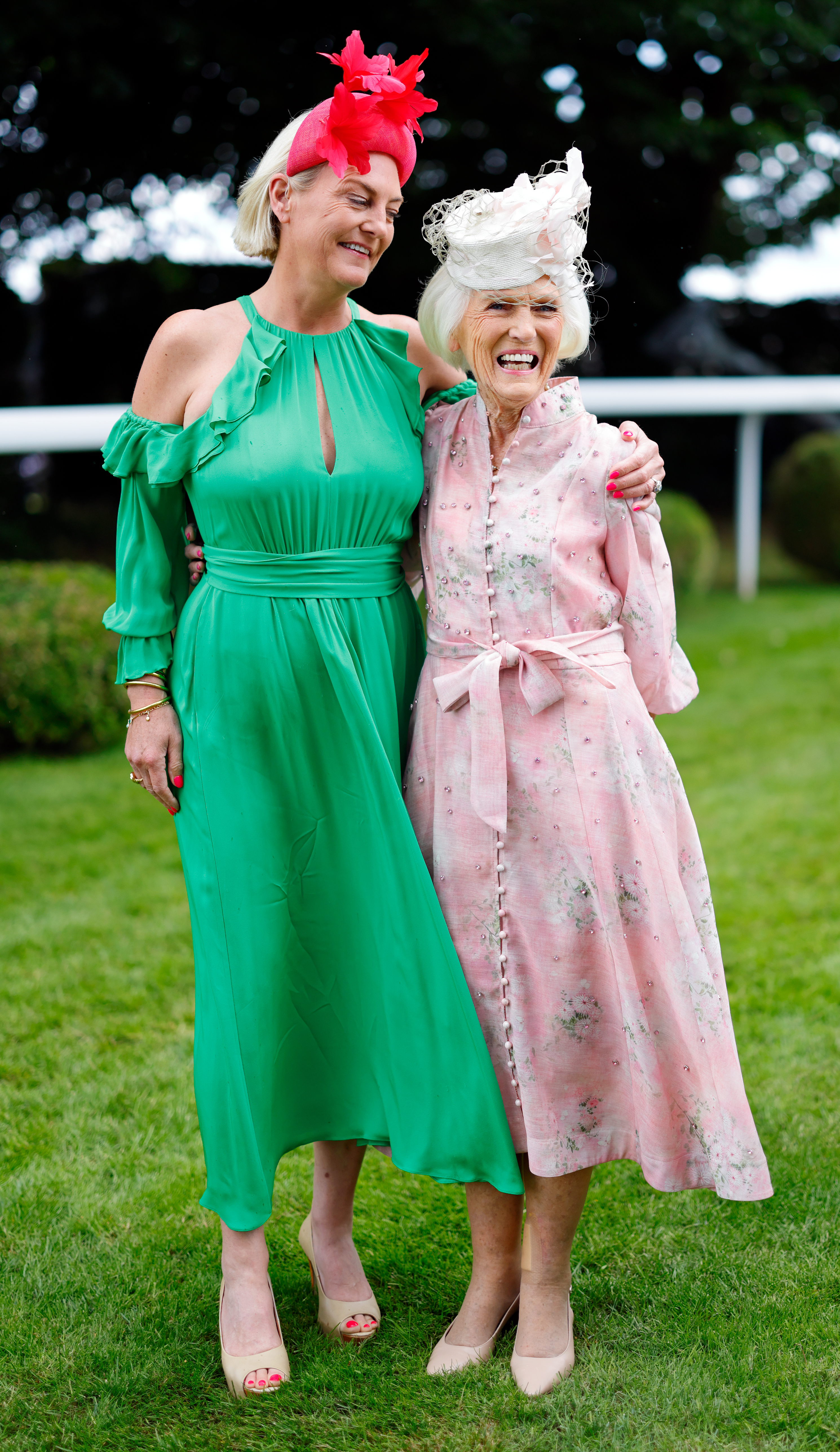 Dame Mary Berry and daughter Annabel attend day 2 'Derby Day' of the 2025 Epsom Derby Festival at Epsom Downs Racecourse