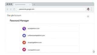 Google Password Manager's web interface demonstrated