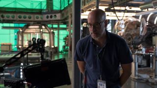Peyton Reed on the set of Ant-Man and the Wasp