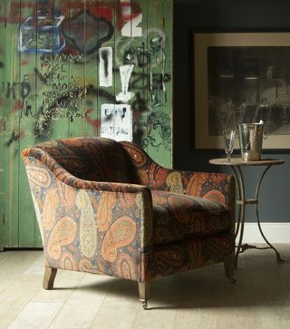 Mulberry Home Paisley covered armchair