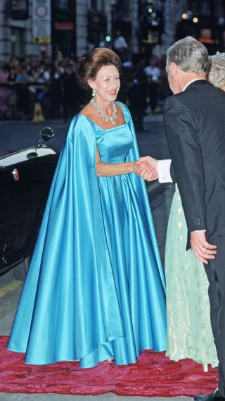 Princess Margaret's caped gown, London, 1990