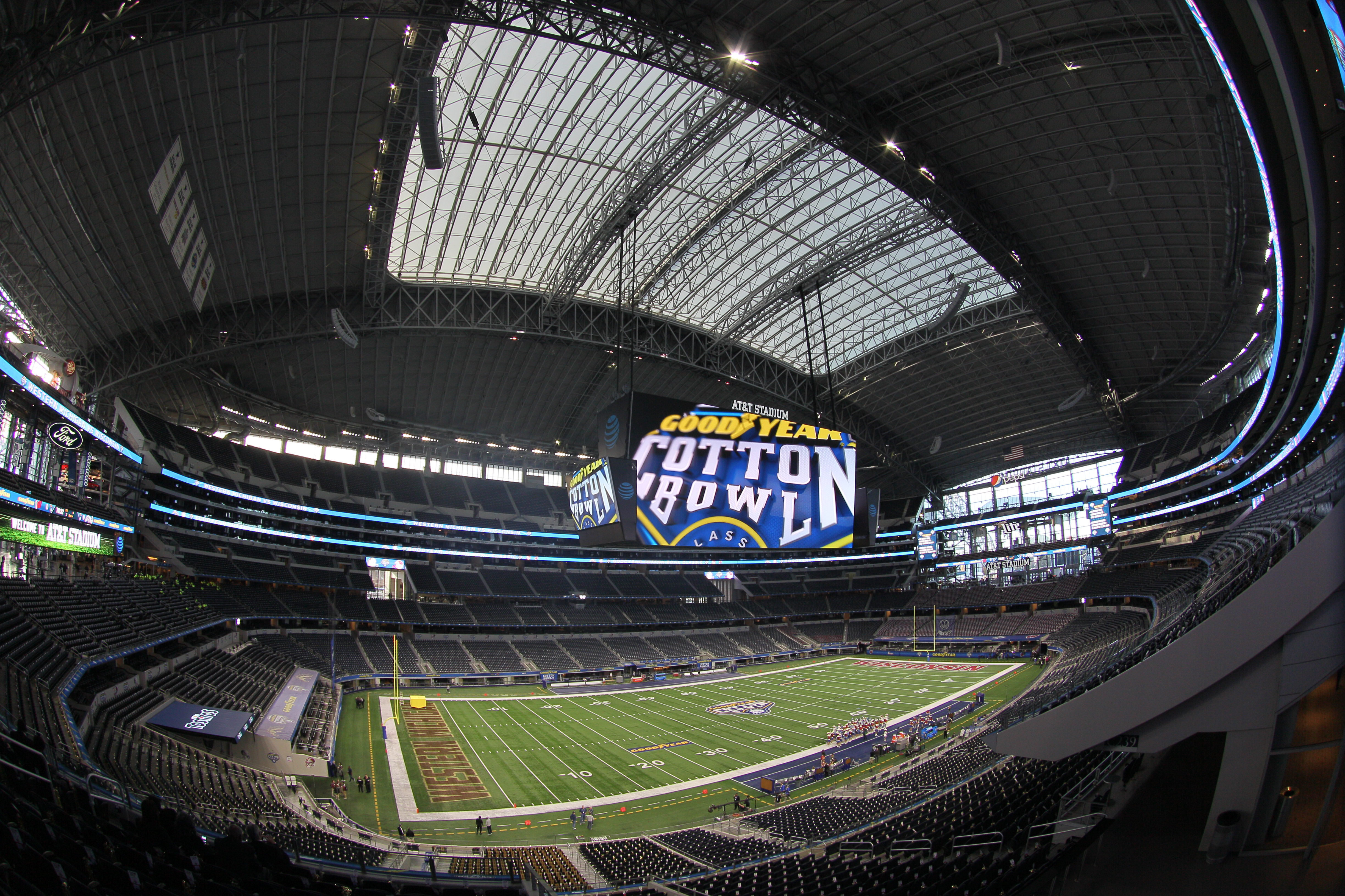 ARLINGTON, TX - JANUARY 02: AT&amp;T Field prior to the NCAA Bowl Game Series Goodyear Cotton Bowl matchup between the Western Michigan Broncos and the Wisconsin Badgers on January 2, 2016 at AT&amp;T Stadium in Arlington, Texas.  (Photo by William Purnell/Icon Sportswire via Getty Images)
