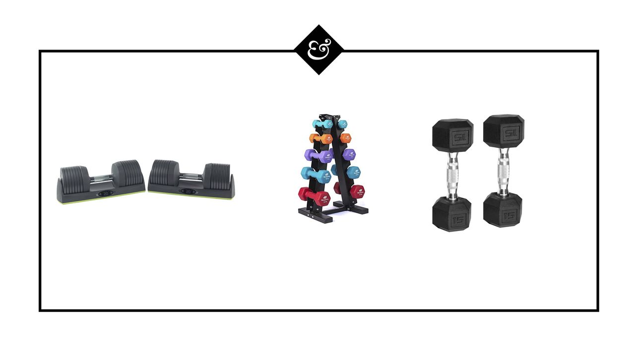 Best dumbbells: Image of different dumbbells on white background