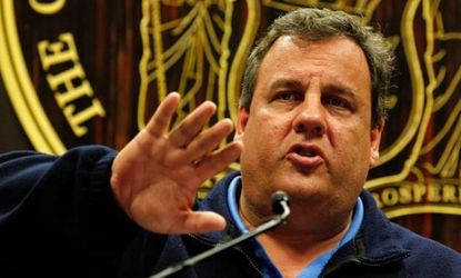 "If you think right now I give a damn about presidential politics," says New Jersey Gov. Chris Christie, "then you don't know me."