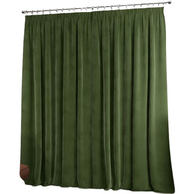 green velvet thermal full length curtains