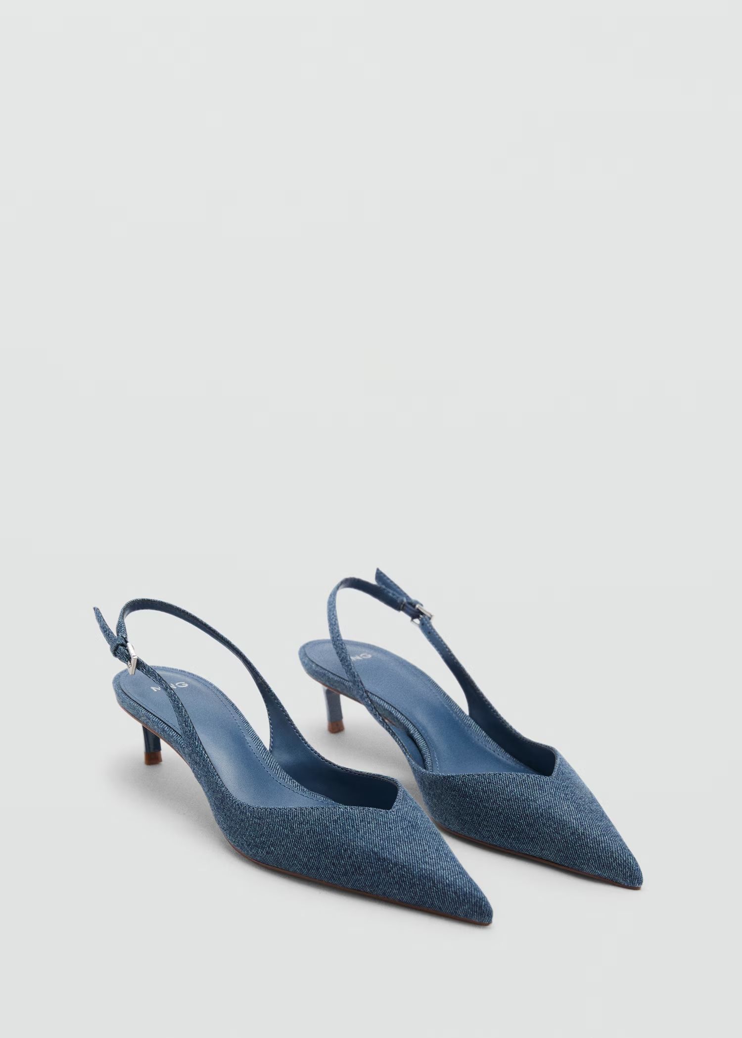 Mango High-heeled denim shoes