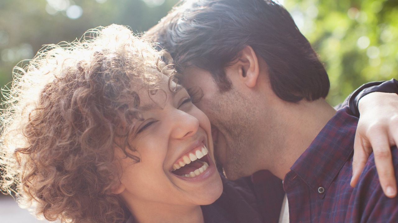 couple laughing