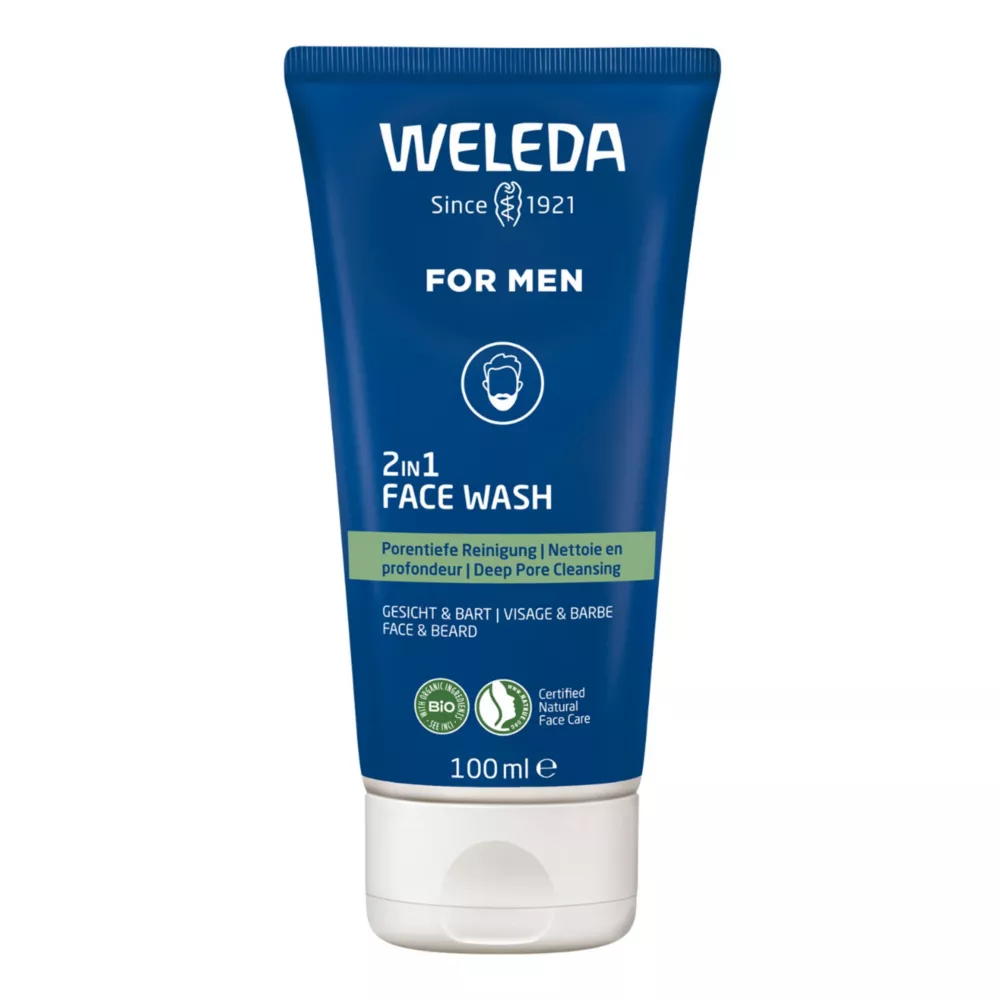 Weleda Men&amp;rsquo;s 2in1 Face Wash for Face &amp;amp; Beard 100ml