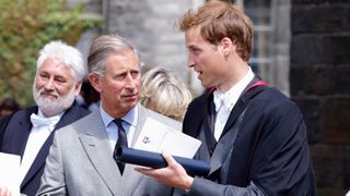 Prince William accompanied by King Charles attends his graduation ceremony at the University of St. Andrews