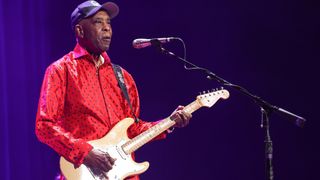 Buddy Guy performs at the Ryman Auditorium on March 26, 2022 in Nashville, Tennessee