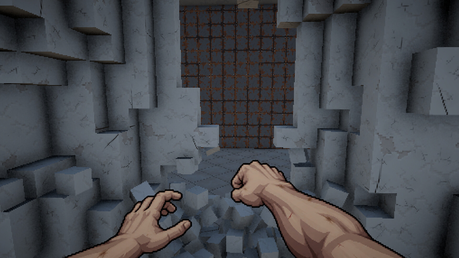 A fist punching a wall