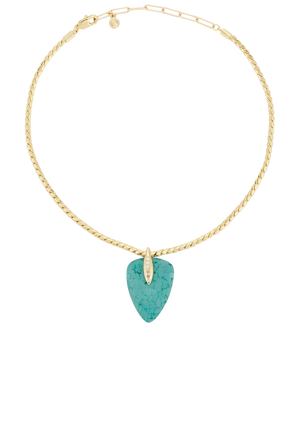 Twisted Turquoise Statement Pendant Necklace